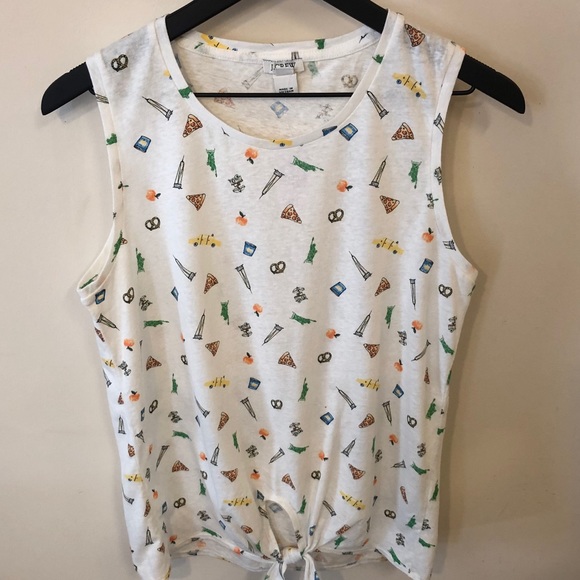 NWT J Crew Factory Front Tie Tank Top - Picture 2 of 5